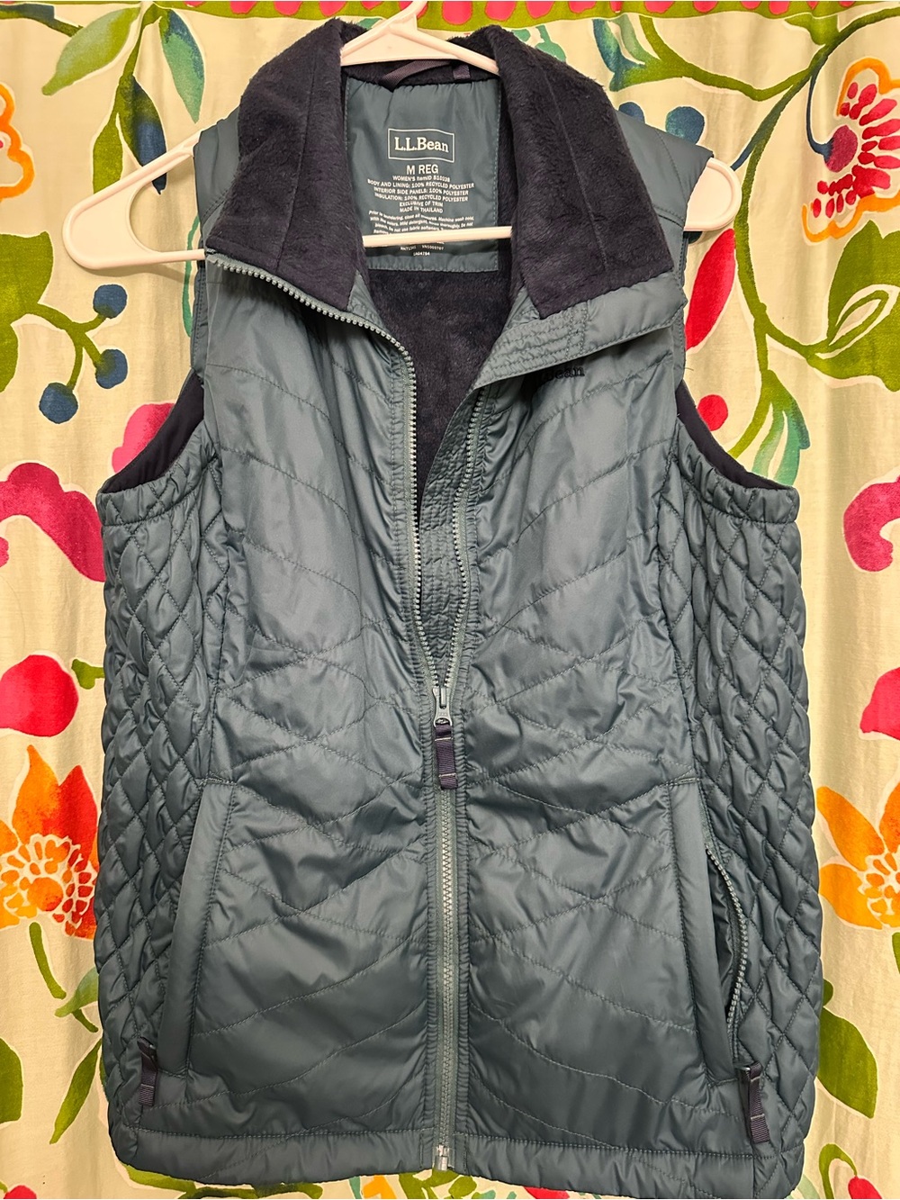 L.L. Bean Women's Quilted Puffer Vest - Turquoise blue